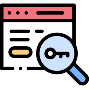 keyword research icon colored image