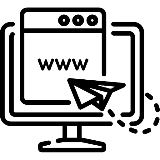 website designing black and white icon
